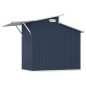 vidaXL Cobertizo de jardín acero galvanizado antracita 270x130x208,5cm vidaXL Cobertizo de jardín acero galvanizado antracita 270x130x208,5cm