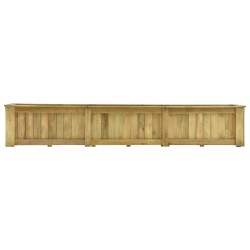 vidaXL Arriate de madera de pino impregnada 291x50x50 cm