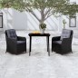 vidaXL Juego de comedor para jardín 3 piezas negro vidaXL Juego de comedor para jardín 3 piezas negro