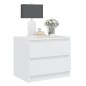 vidaXL Mesita de noche madera contrachapada blanco 50x39x43,5 cm