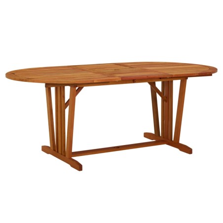 vidaXL Mesa de jardín madera maciza de eucalipto 200x100x75 cm