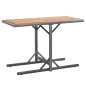 vidaXL Mesa de jardín ratán sintético y madera acacia gris antracita vidaXL Mesa de jardín ratán sintético y madera acacia gris antracita