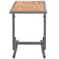 vidaXL Mesa de jardín ratán sintético y madera acacia gris antracita vidaXL Mesa de jardín ratán sintético y madera acacia gris antracita
