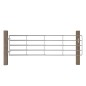 vidaXL Cancela de 5 barras para campo acero plateado (115-300)x90 cm vidaXL Cancela de 5 barras para campo acero plateado (115-300)x90 cm