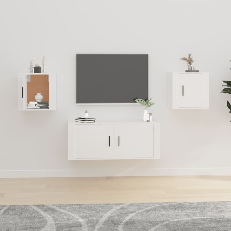 vidaXL Muebles para TV de pared 2 uds blanco 40x34,5x40 cm