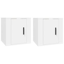 vidaXL Muebles para TV de pared 2 uds blanco 40x34,5x40 cm
