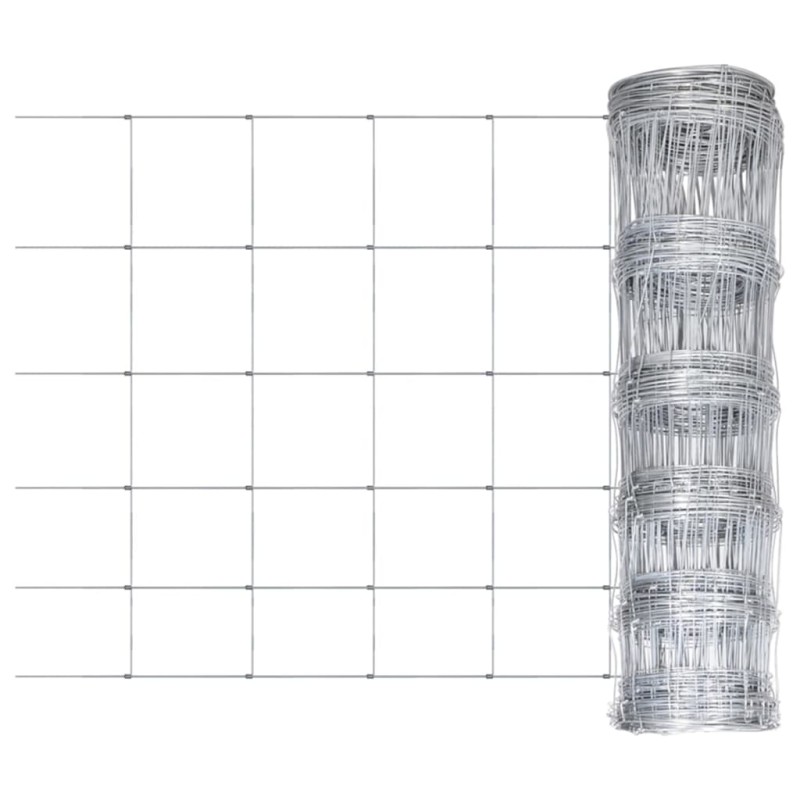 vidaXL Valla de jardín de acero galvanizado plateado 50x0,8 m vidaXL Valla de jardín de acero galvanizado plateado 50x0,8 m