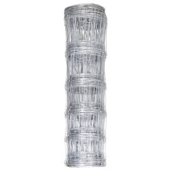 vidaXL Valla de jardín de acero galvanizado plateado 50x0,8 m