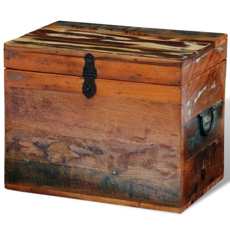vidaXL Caja de almacenamiento madera maciza reciclada 