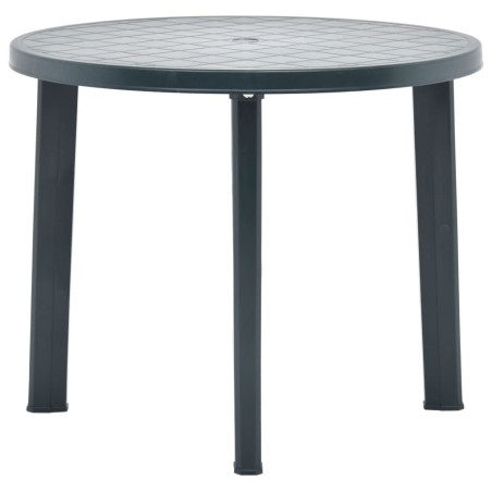 vidaXL Mesa de jardín de plástico verde 89 cm