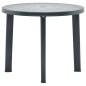 vidaXL Mesa de jardín de plástico verde 89 cm