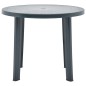 vidaXL Mesa de jardín de plástico verde 89 cm