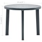 vidaXL Mesa de jardín de plástico verde 89 cm