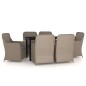 vidaXL Juego de comedor para jardín 7 piezas con cojines marrón vidaXL Juego de comedor para jardín 7 piezas con cojines marrón