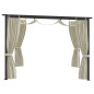 vidaXL Cenador con cortinas acero color crema 3x3 m vidaXL Cenador con cortinas acero color crema 3x3 m