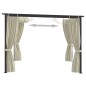 vidaXL Cenador con cortinas acero color crema 3x3 m vidaXL Cenador con cortinas acero color crema 3x3 m