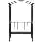 vidaXL Arco de jardín con banco hierro negro 128x50x207 cm vidaXL Arco de jardín con banco hierro negro 128x50x207 cm