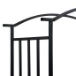 vidaXL Arco de jardín con banco hierro negro 128x50x207 cm vidaXL Arco de jardín con banco hierro negro 128x50x207 cm