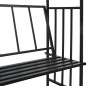 vidaXL Arco de jardín con banco hierro negro 128x50x207 cm vidaXL Arco de jardín con banco hierro negro 128x50x207 cm