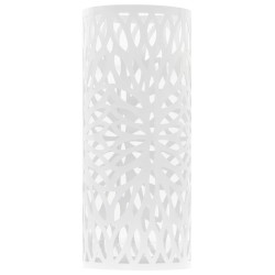vidaXL Paragüero diseño de hojas acero blanco 