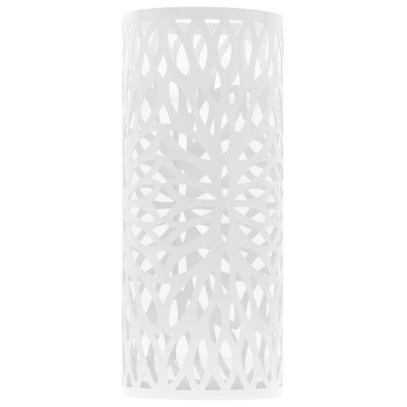 vidaXL Paragüero diseño de hojas acero blanco 