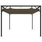 vidaXL Cenador de jardín con techo retráctil gris taupe 3x3m 180 g/m² vidaXL Cenador de jardín con techo retráctil gris taupe 3x3m 180 g/m²