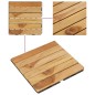 vidaXL Baldosas de terraza 10 uds madera maciza teca patrón vertical vidaXL Baldosas de terraza 10 uds madera maciza teca patrón vertical