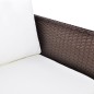 vidaXL Set muebles de jardín 3 pzas y cojines ratán sintético marrón vidaXL Set muebles de jardín 3 pzas y cojines ratán sintético marrón