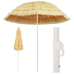 vidaXL Sombrilla de playa estilo Hawai natural 240 cm