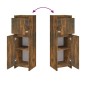 vidaXL Armario de baño madera contrachapada roble ahumado 30x30x95 cm