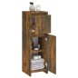 vidaXL Armario de baño madera contrachapada roble ahumado 30x30x95 cm