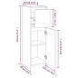 vidaXL Armario de baño madera contrachapada roble ahumado 30x30x95 cm