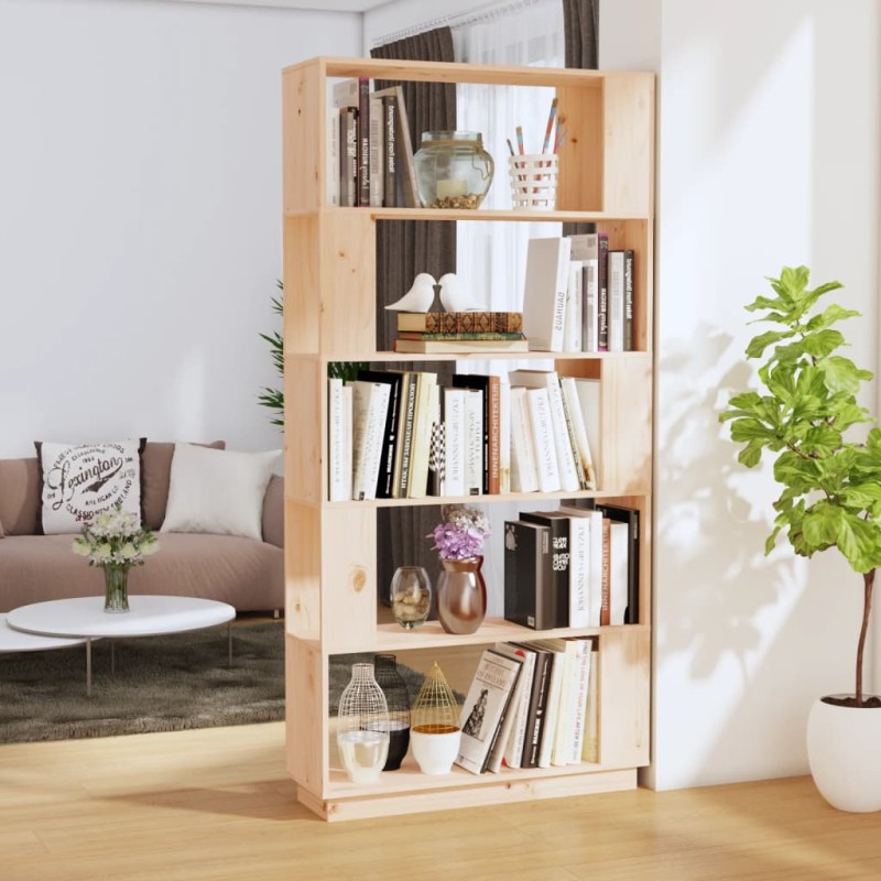 vidaXL Estantería/divisor de espacios madera maciza pino 80x25x163,5cm vidaXL Estantería/divisor de espacios madera maciza pino 80x25x163,5cm