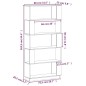 vidaXL Estantería/divisor de espacios madera maciza pino 80x25x163,5cm vidaXL Estantería/divisor de espacios madera maciza pino 80x25x163,5cm