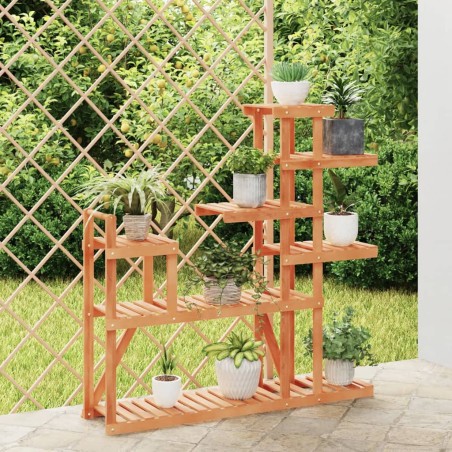 vidaXL Soporte para flores de madera maciza abeto 110x25x111 cm