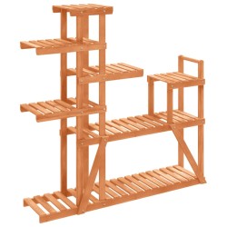 vidaXL Soporte para flores de madera maciza abeto 110x25x111 cm