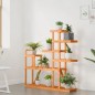 vidaXL Soporte para flores de madera maciza abeto 110x25x111 cm vidaXL Soporte para flores de madera maciza abeto 110x25x111 cm