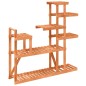 vidaXL Soporte para flores de madera maciza abeto 110x25x111 cm vidaXL Soporte para flores de madera maciza abeto 110x25x111 cm