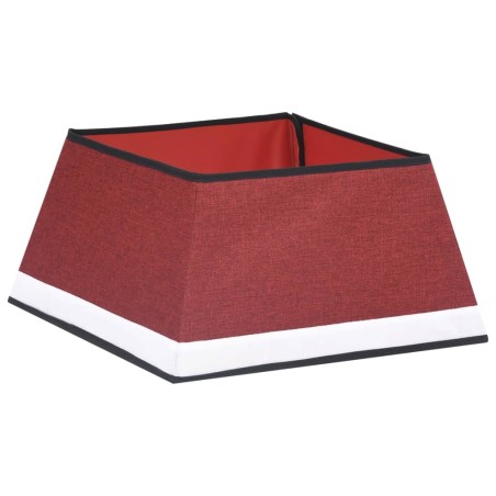 vidaXL Falda del árbol de Navidad roja y blanca 48x48x25 cm