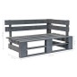vidaXL Banco esquinero de palés para jardín madera gris vidaXL Banco esquinero de palés para jardín madera gris