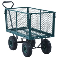 vidaXL Carrito de mano de jardín verde 350 kg