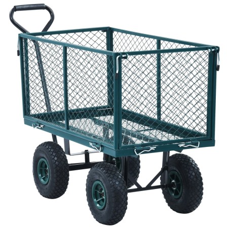 vidaXL Carrito de mano de jardín verde 350 kg