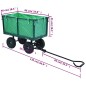 vidaXL Carrito de mano de jardín verde 350 kg vidaXL Carrito de mano de jardín verde 350 kg