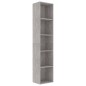 vidaXL Estantería madera contrachapada gris hormigón 40x30x189 cm vidaXL Estantería madera contrachapada gris hormigón 40x30x189 cm