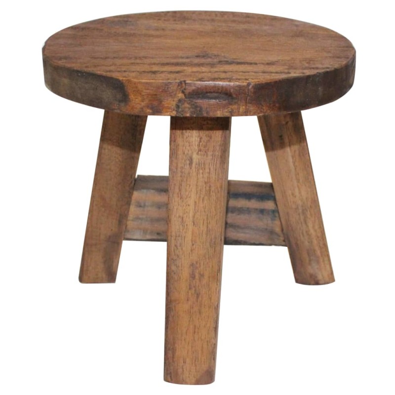 vidaXL Taburete de madera maciza reciclada vidaXL Taburete de madera maciza reciclada