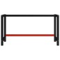 vidaXL Banco de trabajo estructura metal negro y rojo 150x57x79 cm vidaXL Banco de trabajo estructura metal negro y rojo 150x57x79 cm