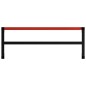 vidaXL Banco de trabajo estructura metal negro y rojo 150x57x79 cm vidaXL Banco de trabajo estructura metal negro y rojo 150x57x79 cm