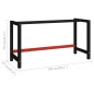 vidaXL Banco de trabajo estructura metal negro y rojo 150x57x79 cm vidaXL Banco de trabajo estructura metal negro y rojo 150x57x79 cm