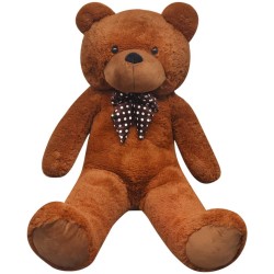 vidaXL Oso de peluche grande XXL marrón 135 cm 