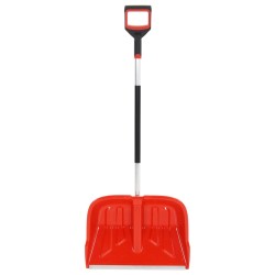 vidaXL Pala quitanieves aluminio rojo 136 cm
